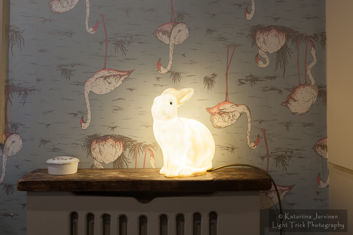 Looking Glass Cottage rabbit lamp